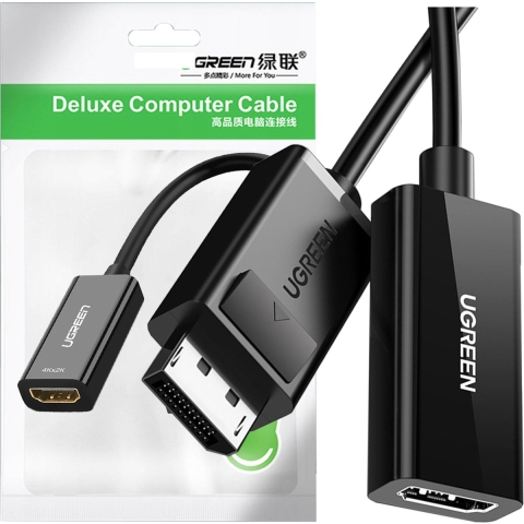 UGREEN 40363 USB-kabel DisplayPort-stekker, HDMI-A-bus 0.25 m Zwart