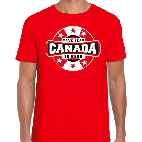 Have fear Canada is here / Canada supporter t-shirt rood voor heren S -