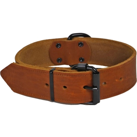 Halsband softleder 30mm/50cm cognac Gebr. de Boon - Gebr de boon