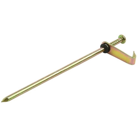 18x stuks grondpennen/tentharingen metaal met haak 21 cm -