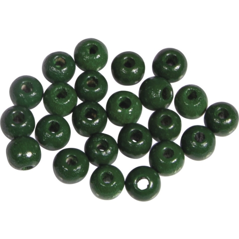 920x stuks donkergroene houten kralen 6 mm -