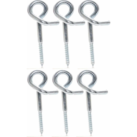 Schommelhaak -6x stuks - krulhaken - verzinkt staal - 160 mm -