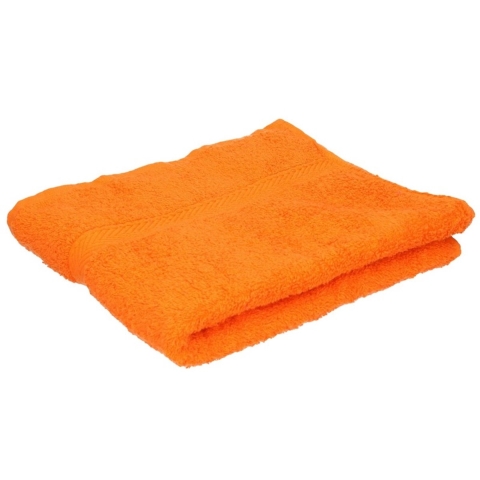 Set van 8x stuks luxe handdoeken oranje 50 x 90 cm 550 grams -