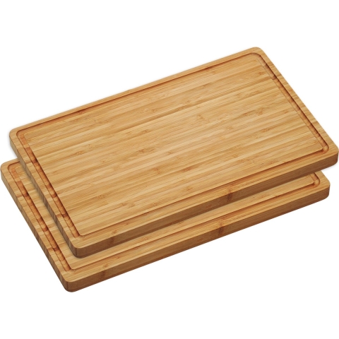 2x Bamboe houten snijplanken 27 x 45 cm -
