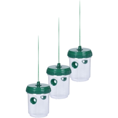 Set van 5x stuks wespenvangers/wespenvallen groen 13 cm -