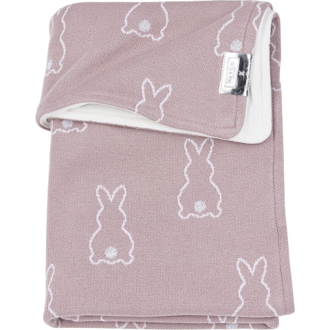 Deken Wieg Meyco x Mrs Keizer Velvet 75x100 Rabbit Silver