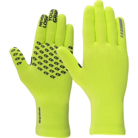 GripGrab Waterproof Knitted Winter fietshandschoenen geel, 11-12