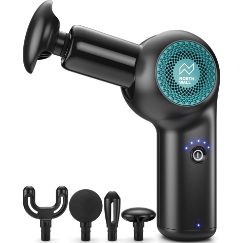 Northwall Northgun FLEX - Massage Pistool - 4 Massagekoppen - Zwart