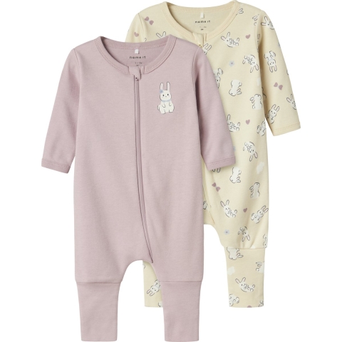 Name It Pyjamapak - Noos - 2-pack - NbfNightsuit Rabbit - Summer - Name It - 68 - Pyjamapak