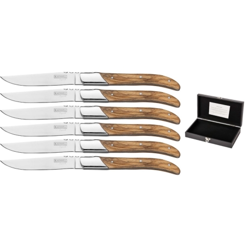 Blackwell Steakmessen Laguiole - Olijfhout - 6 Stuks