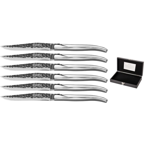 Blackwell Steakmessen Laguiole - Raw Black - RVS - 6 Stuks
