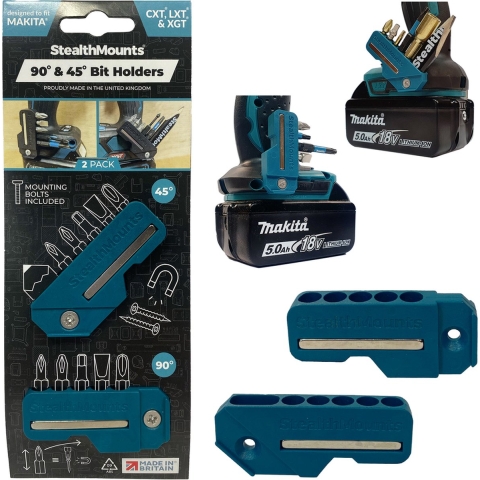 Stealthmounts 4590 Bithouder voor Makita | Blauw | 2 stuks - BH-MK-4590-BLU