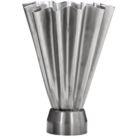 House Doctor - Flood vaas Ø 10 cm geborsteld zilver ijzer