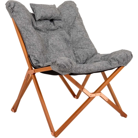 Bo-Camp Bloomsbury Comfort - Relaxstoel - FSC-houten frame - Grijs