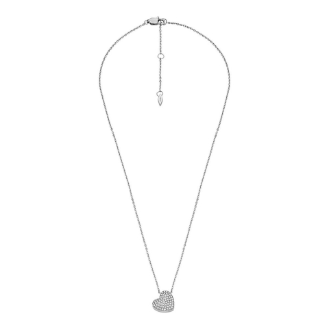 Fossil JF04674040 - Dames Collier - Roestvrij staal - Hartje - Zilverkleurig