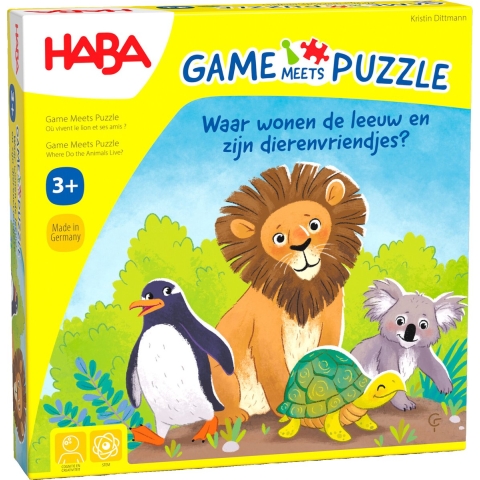 Game meets Puzzle - Waar wonen de leeuw en zijn dierenvriendjes? (3+)