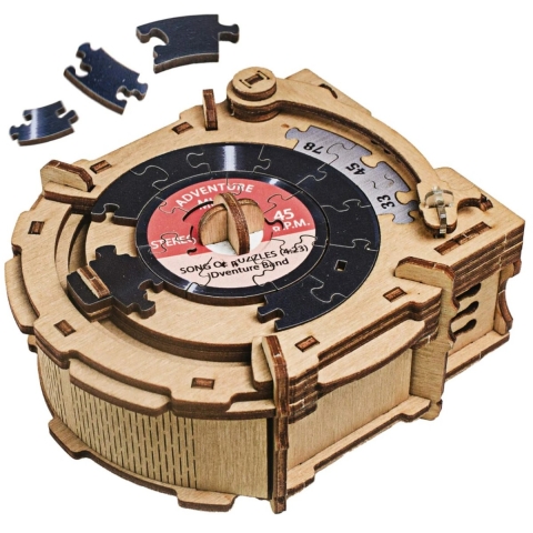 CluePuzzle Record Player | iDventure | Unieke Puzzel Geschenkdoos