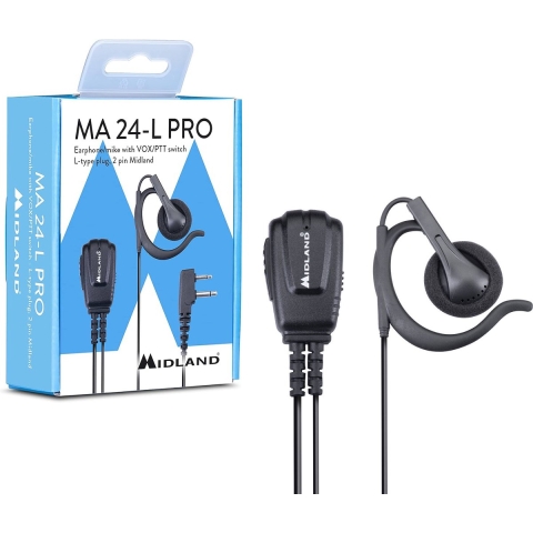 Midland Headset/hoofdtelefoon Mikrofon MA 24-L Pro mit Ohrhörer C1525