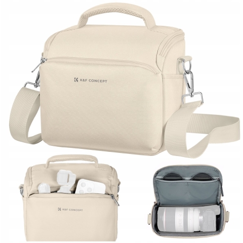 K&F Concept Camera Sling Bag - Crème