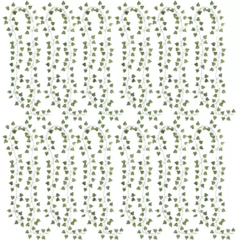 Gardlov Klimop/Hedera kunstplant slinger - 4x - 25,2 meter - polyester/kunststof -