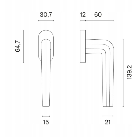 Aprile | Raamkruk Funkia R | Zwart
