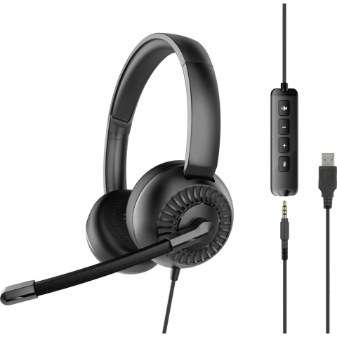 SpeedLink METIS On Ear headset Kabel Stereo Zwart Headset, Volumeregeling, Microfoon uitschakelbaar (mute)