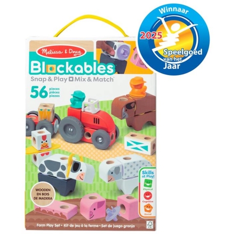 Melissa & Doug Blockables Boerderij Speelset 56-delig