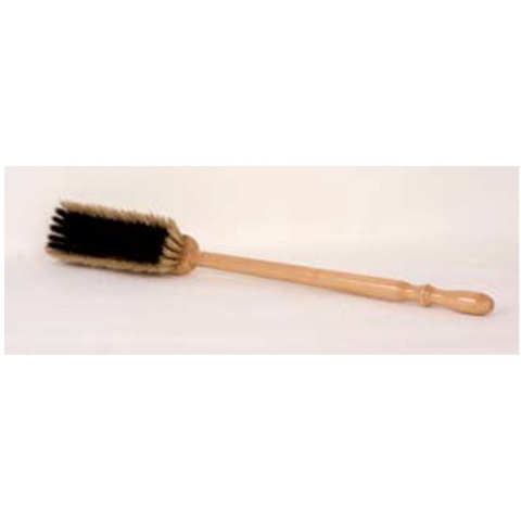 Handstoffer zwart/wit haar 60cm