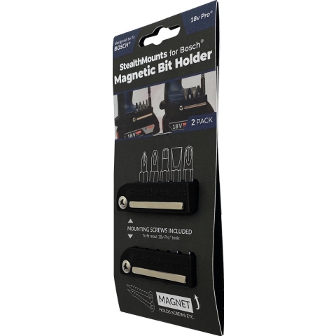 Stealthmounts Bithouder voor Bosch 18v | 2 Stuks | Zwart - BH-BO-BLK-2