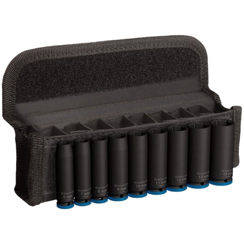 Bosch Professional PRO Impact krachtdoppenset lang 1/4" 9-delig - 2608003035