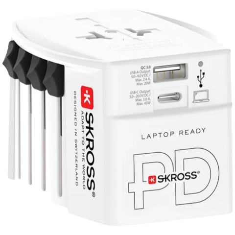 Skross World Adapter Muv 45w + Usb-c Cable Reisstekker