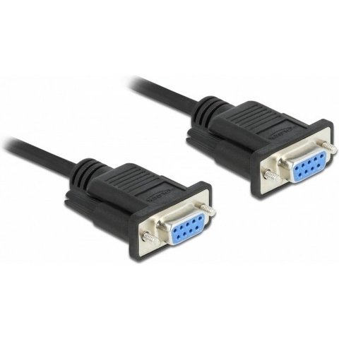 Delock Aansluitkabel Serieel [1x RS232-bus - 1x RS232-bus] 10 m Zwart