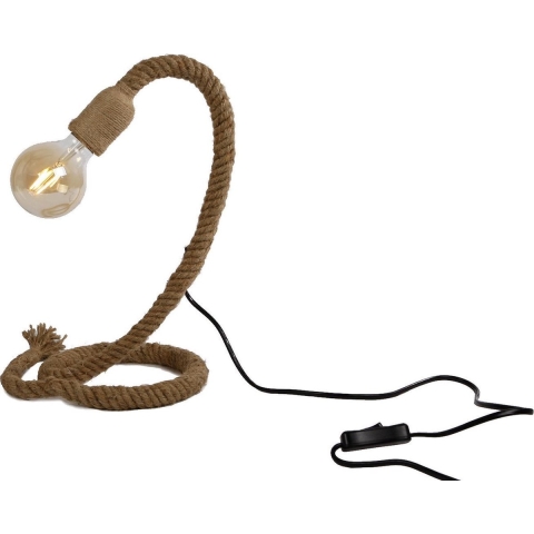 Tafellamp fitting aan touw naturel 35cm