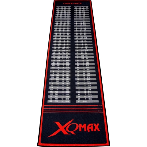 XQMax Finish Dartmat 80 x 285 cm Zwart-Rood