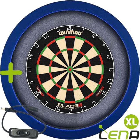 LENA Dartbord Verlichting Basic XL Blauw
