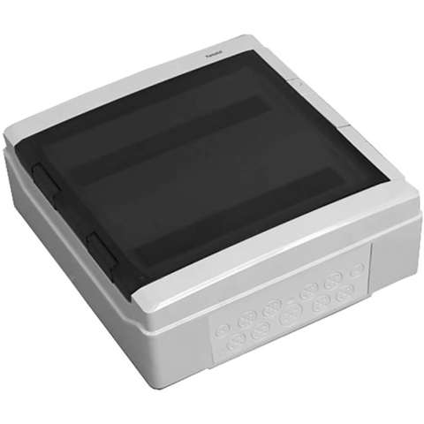 Groepenkast leeg 2 rij met deur + dinrail IP65 - 4517692