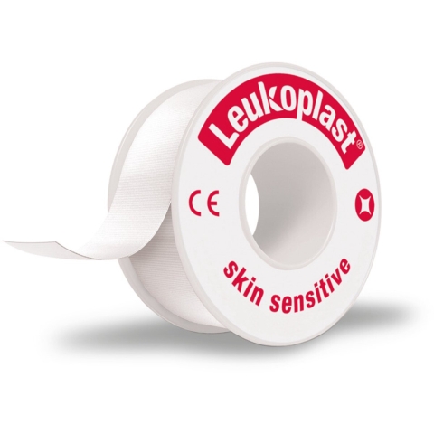 3x Leukoplast Hechtpleister 1 m x 2,5 cm Skin Sensitive