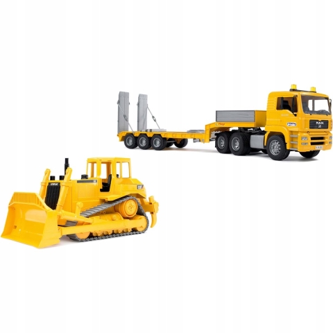 bruder MAN TGA Dieplader met Cat Bulldozer modelvoertuig