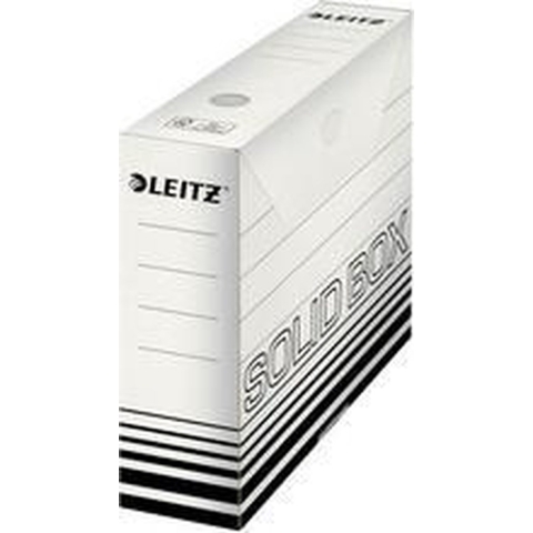 Leitz Opbergdoos 6128-00-01 100 mm x 257 mm x 330 mm Karton (dun) Wit, Zwart 10 stuk(s)