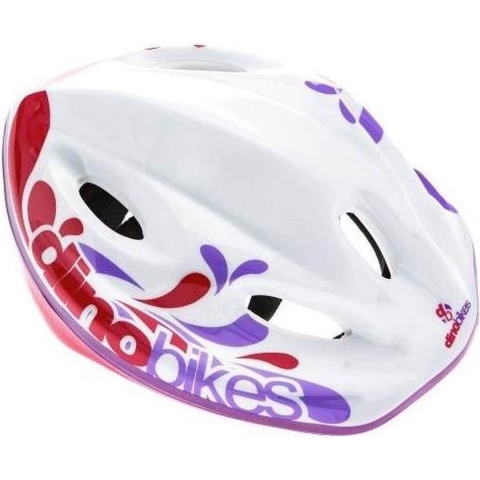 Dino Kinderhelm wit/roze 52-56cm
