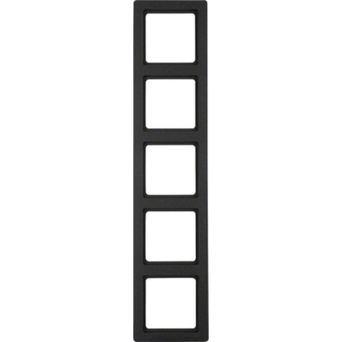 Berker Q1 Afdekraam | Inbouw | 5-voudig | Antraciet - 66.045.28