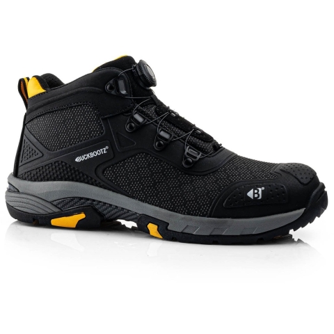 BuckBootz Werkschoen Tradez Wheelz Mid S1PS BOA | Zwart | Maat 47 - 5055138026939