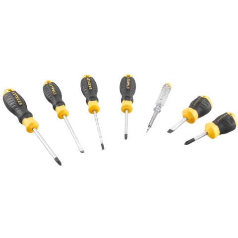 Stanley STHT16166-0 CUSHION GRIP™ Schroevendraaierset PH / SL / Spanningszoeker - 6-delig