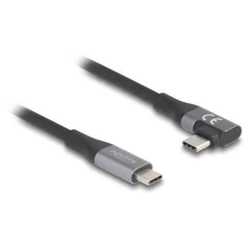 Delock 81131 USB-C-kabel USB-C stekker, USB-C stekker 1.00 m Zwart
