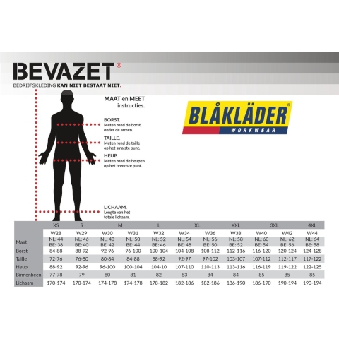 Blåkläder Overall 62701800 | Zwart | Maat 54 - 7330509079805