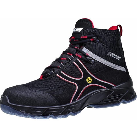 HKS Werkschoen K5 CA Hoog S3 | Zwart/Rood | Maat 47 - 00.162.053.47