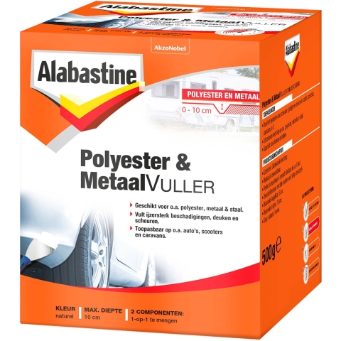 Alabastine Polyester & Metaal Vuller Set | 500g - 5944051