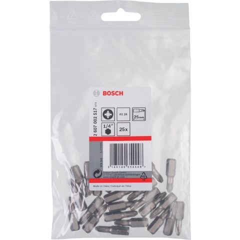Bosch Accessoires Bit extra-hard PZ2R, 25 mm 25st - 2607002517
