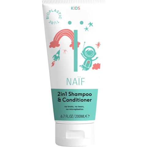 6x Naif Kids 2 in 1 Shampoo&Conditioner 200 ml