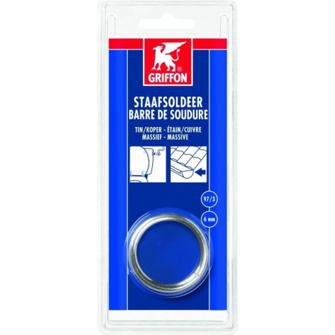 Griffon Staafsoldeer Tin/Koper 97/3 Massief | Ø 6.0 mm Blister | 100 g - 6312615